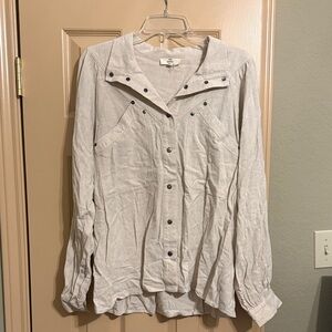 Light Beige Button-Up Shirt